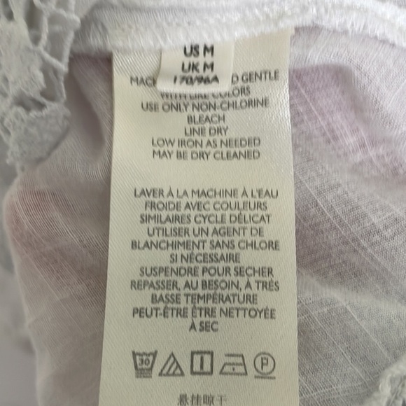 Free People Women’s Lightweight Front Button Tunic White M - Picture 7 of 8